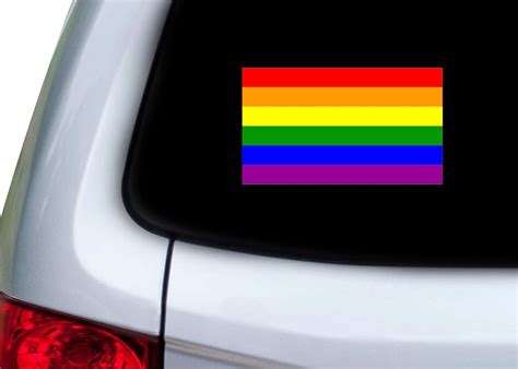 Lgbt Rainbow Flag Sticker Car Decal Bumper Sticker Gay Pride Lesbian Bisexual Transgender