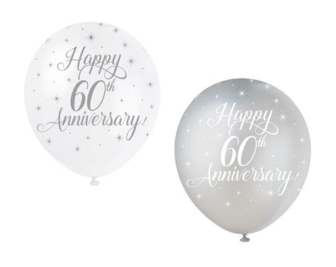 5 Happy 60th Anniversary Balloon Diamond Wedding Party Decoration