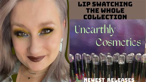 Unearthly Cosmetics Lip Swatching Entire Collection Including The