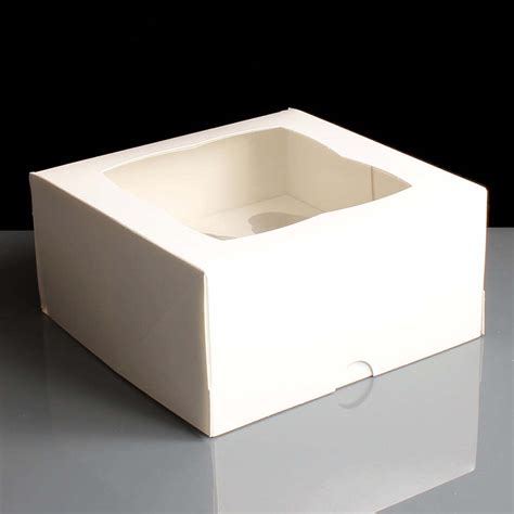 This opens in a new window. White 6 Cavity Mini Cupcake Boxes with Film Window (100)