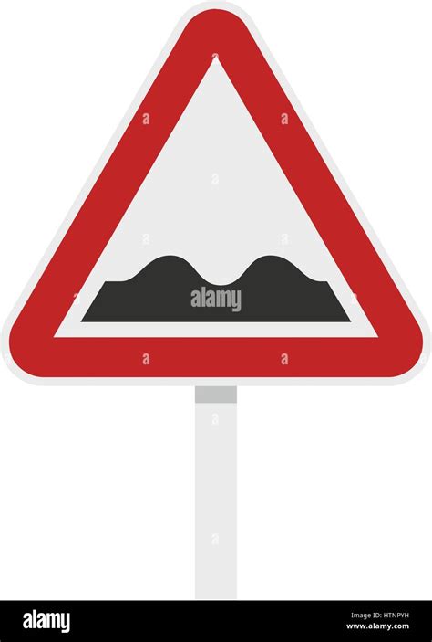 Triangular Speed Bump Warning Sign Stock Vector Images Alamy