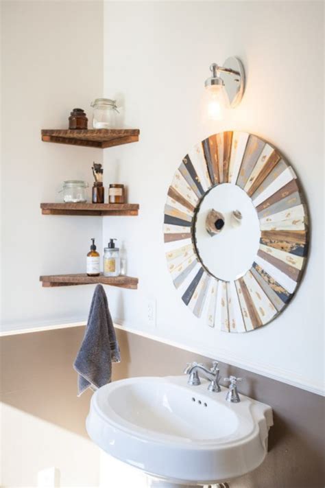 Corner Shelves Bathroom Porter Barn Wood On Instagram Floating