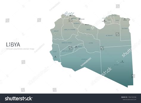 Libya Map African Countries Vector Map Royalty Free Stock Vector