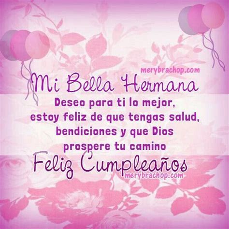 Feliz Cumpleaños Hermana Happy Birthday Sister Quotes Sister