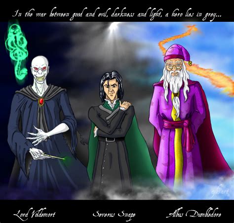 Voldemort Snape And Dumbledore By Ajb3art On Deviantart