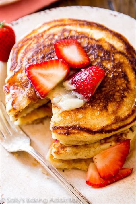 Strawberry Buttermilk Pancakes With Honey Butter Sallys Baking Addiction