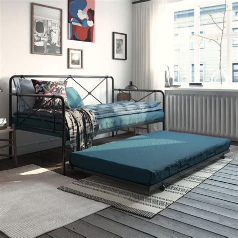 Check spelling or type a new query. RealRooms Ally Metal Farmhouse Daybed with Trundle, Twin ...