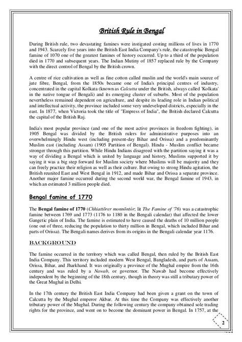 British Rule In Bengal