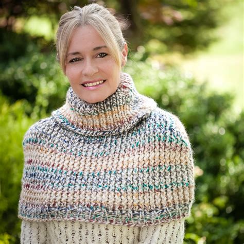 Since you're making a big piece and folding it, it's that much simpler than other patterns we've seen around. Loom Knit Cape, Capelet, Poncho PATTERN | This Moment is Good