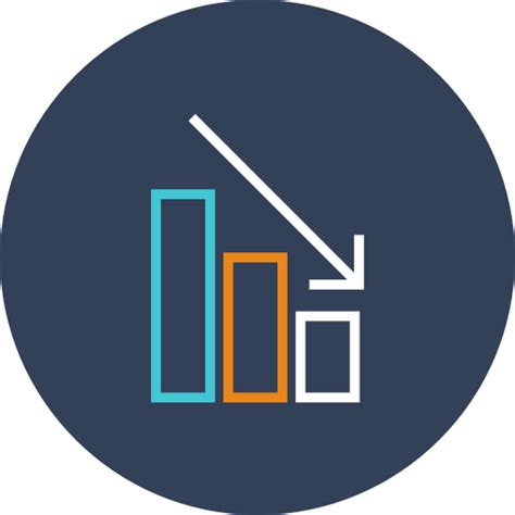 Graph Bars Decrease Business And Finance Icons