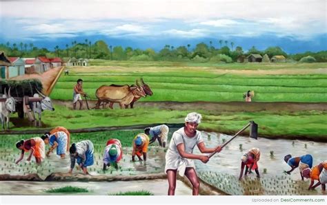 Indian Women Paintings Village Scene Drawing Art Village Farmer