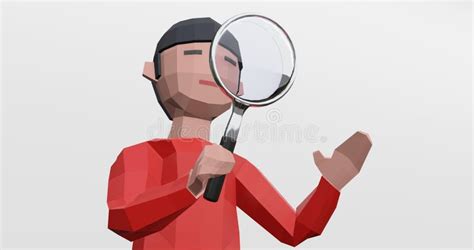 Searching Or Inspect With Magnifying Glass Stock Illustration