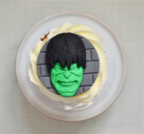 Hulk Themed Handmade Edible Cupcake Toppers Etsy Edible Cupcake