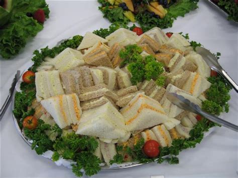 Finger foods are designed to lighten the mood and get people moving from one end of the room to the next. Finger Sandwiches