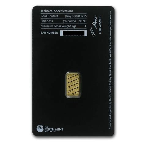 Find Best Prices For 1 Gram Perth Mint Gold Bar 9999