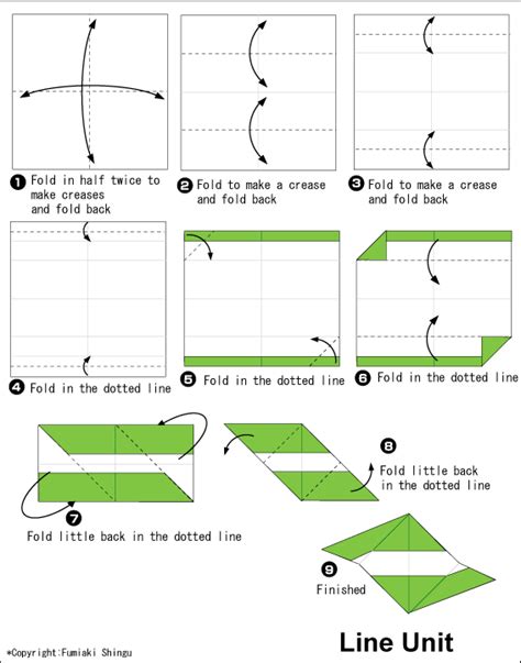 Origami Line Cube Instructions Easy Origami Instructions For Kids