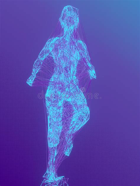 digital connected person running stock illustrations 20 digital connected person running stock