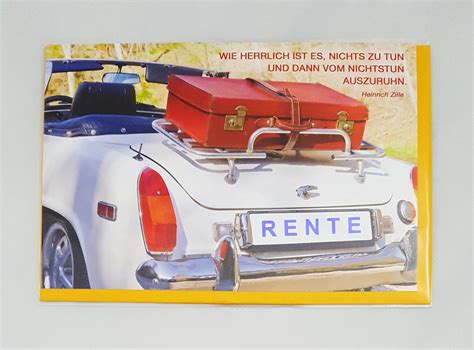 Mit wie viel rente können sie im alter aus der gesetzlichen rentenversicherung deutschland rechnen?! Glückwunschkarte "Zur Rente" Grußkarte zum Ruhestand kaufen