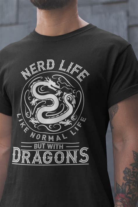 Fantasy T Shirt Dragon Nerd Life Dnd T For Dnd D20 Etsy