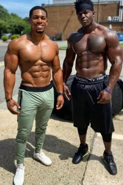 SHIRTLESS AFRICAN AMERICAN Black Body Builders Beefcake Hunks PHOTO 4X6