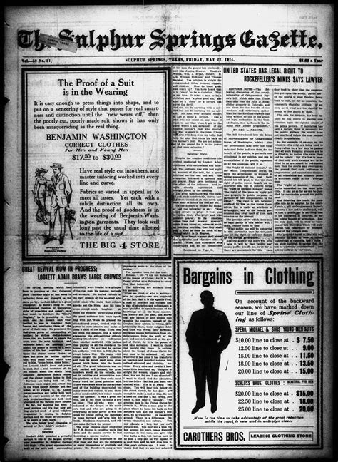 The Sulphur Springs Gazette. (Sulphur Springs, Tex.), Vol. 52, No. 31