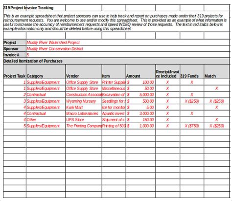 Excel Invoice Tracking Spreadsheet Templates