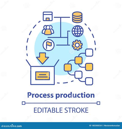 Process Production Concept Icon Manufacturing Operations Management