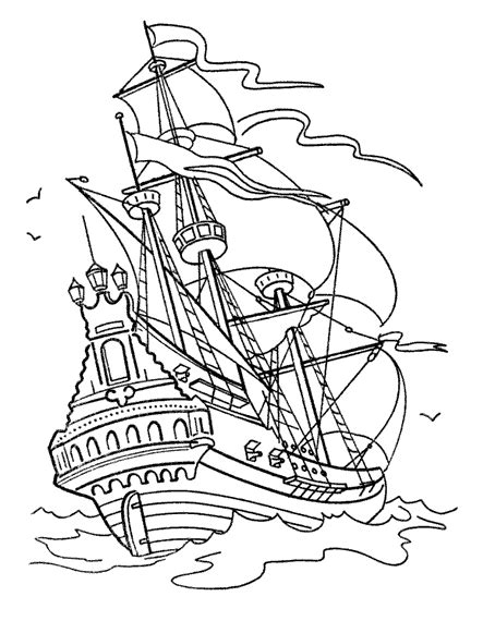 Coloriage pirate bateau à imprimer