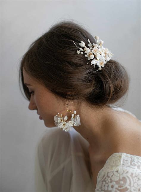 Floral Bridal Headpiece Creamy Decadence Floral Headpiece Style