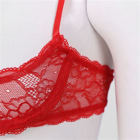 women sexy 1 4 cup sheer lace bra push up underwired shelf bra bralette lingerie ebay