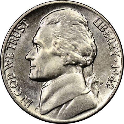 1942 Nickel 5c Ms Jefferson Five Cents Ngc