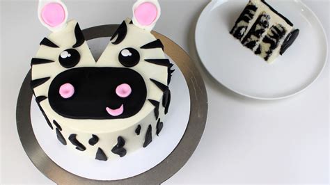 How To Make A Zebra Cake Chelsweets Youtube