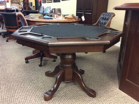 Poker room, poker tables with chairs in the interior. Poker Table Closeouts 50% Off! - Billiards and Barstools ...