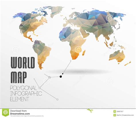 World Map And Information Graphics Royalty Free Stock Photography