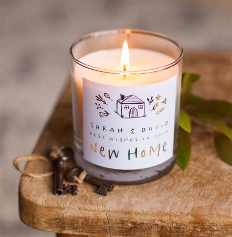 From custom door mats, wall art, and keepsakes to throw blankets, bath towels, and pillows, our selection of personalized gifts serve as the perfect finishing touches to your home. New Home Personalised Candle Gift By Little Cherub Design ...