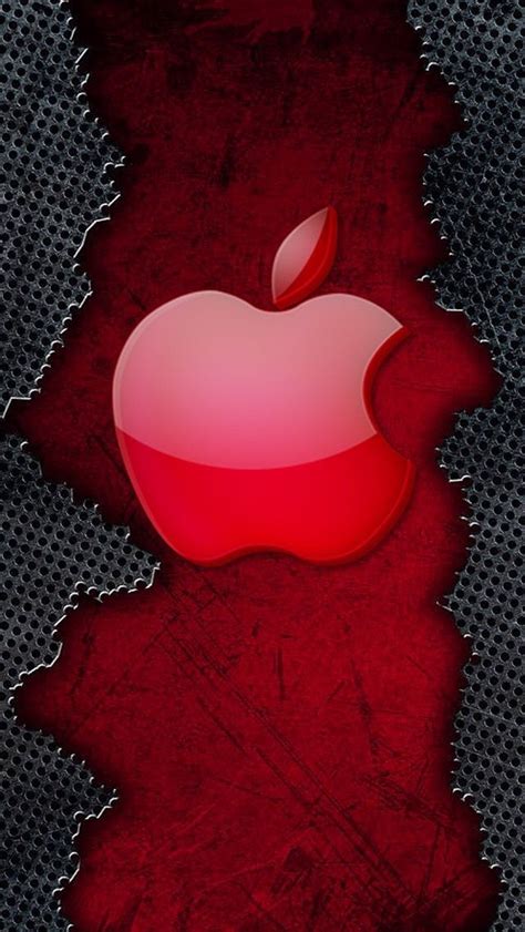 Iphonewallpaper Red Hintergrundbildiphone Tapete Apple Logo