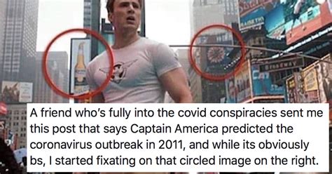 This thread about a Captain America Covid-19 conspiracy theory is a