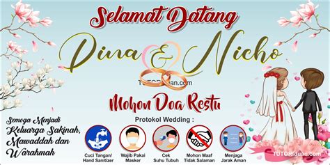 X Banner Protokol Kesehatan Wedding Cdr - kesehatan