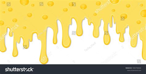 Background Flowing Melted Cheese Vector Illustration Stock Vector