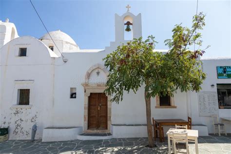 View Of The Saint Catherine Church Folegandros Island Greece