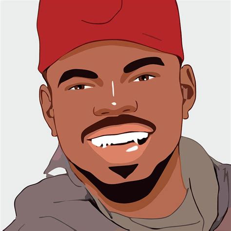 Chance The Rapper Cartoon Portrait 1 Digital Art By Ahmad Nusyirwan
