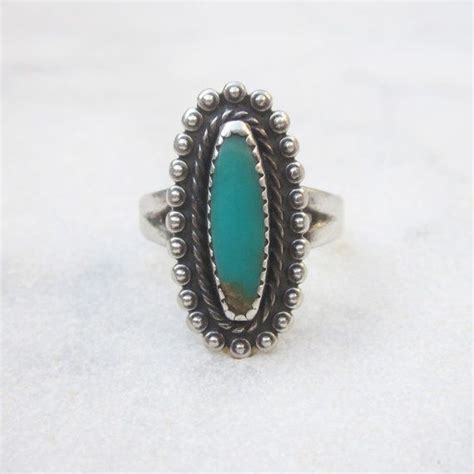 Vintage Bell Trading Post Turquoise Sterling Silver Ring Etsy