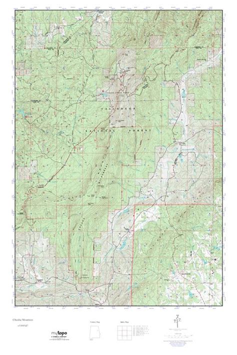 Mytopo Cheaha Mountain Alabama Usgs Quad Topo Map