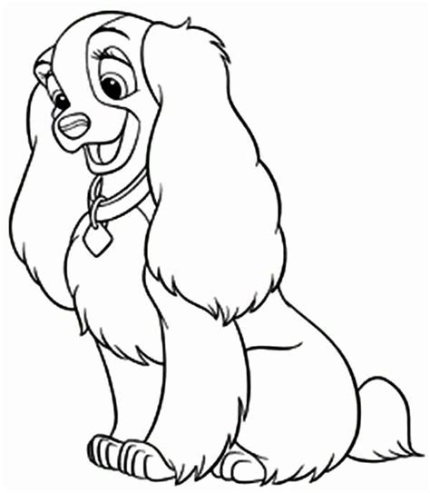 Coloring Pages Of Puppies Best Of Disney Lady the Dog Coloring Page
