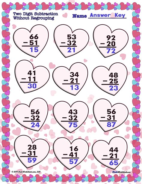 Valentines Day Worksheets To Make Math Fun