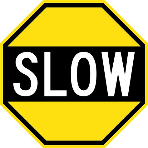 Open Slow Down Sign Clip Art 2000x2000 Png Clipart Download