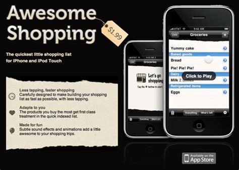 Free iPhone shopping list app, and more at grocerylists ...