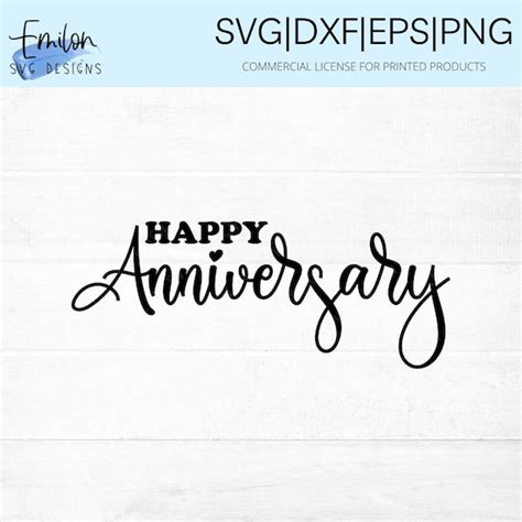 Happy Anniversary Svg Cut File For Cricut And Silhouette Etsy