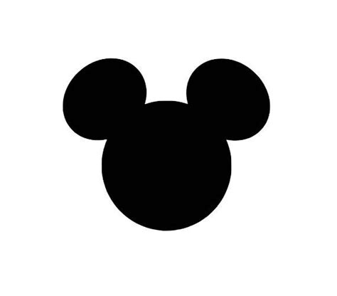 Mickey Mouse Head Silhouette Vector Svg And Png Digital Download