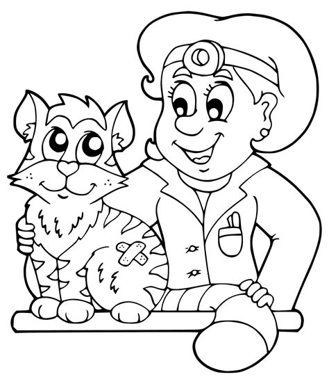 A cat coloring pages idea may add your love to them. Vet Coloring Pages - GetColoringPages.com